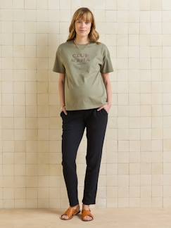 Vêtements de grossesse-Pantalon-Pantalon grossesse gaze coton