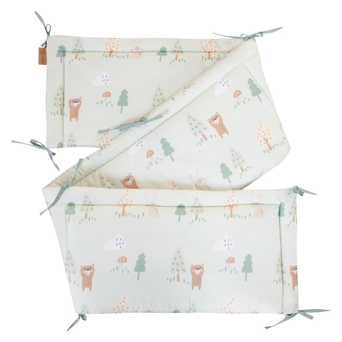 Tour De Lit En Coton Doux Woodland Buddies Vert Pastel (Roba) - Couverture