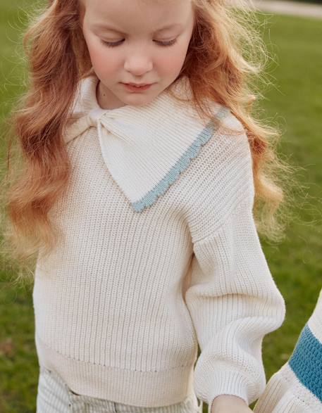 Pull en maille à col en forme de nœud  - vertbaudet enfant