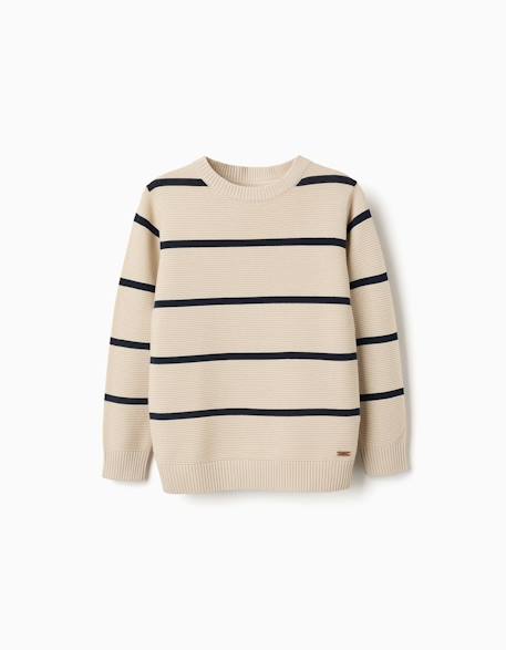 Garçon-Pull en coton rayé