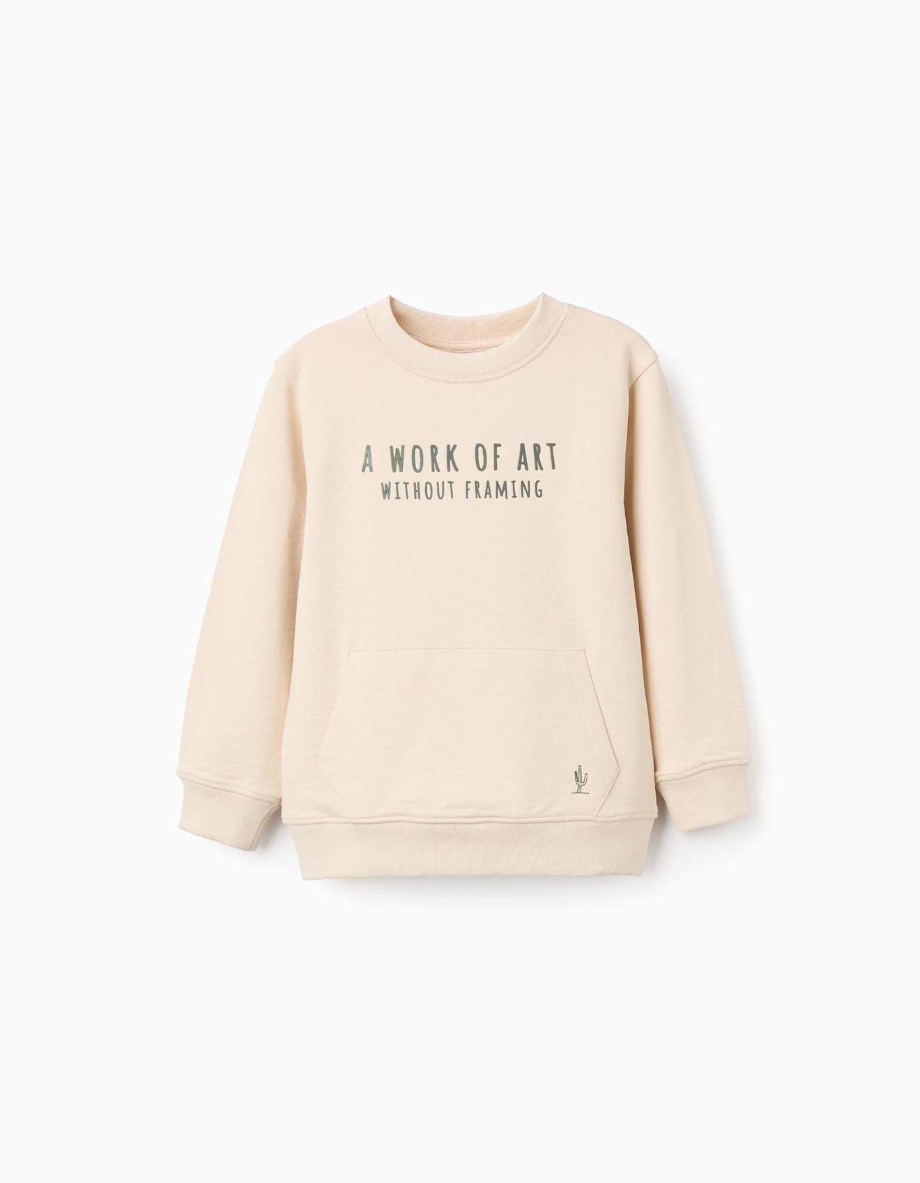 Sweat En Coton Avec Imprim Work Of Art Beige 15 €