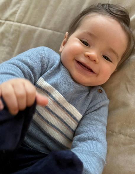 Bébé-Pull en maille avec rayures