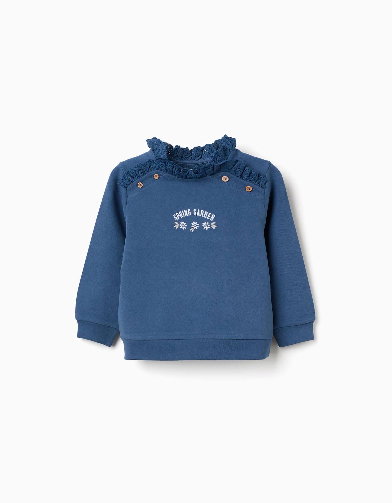 Sweat En Coton Avec Broderie Spring Garden Blanc 15 €