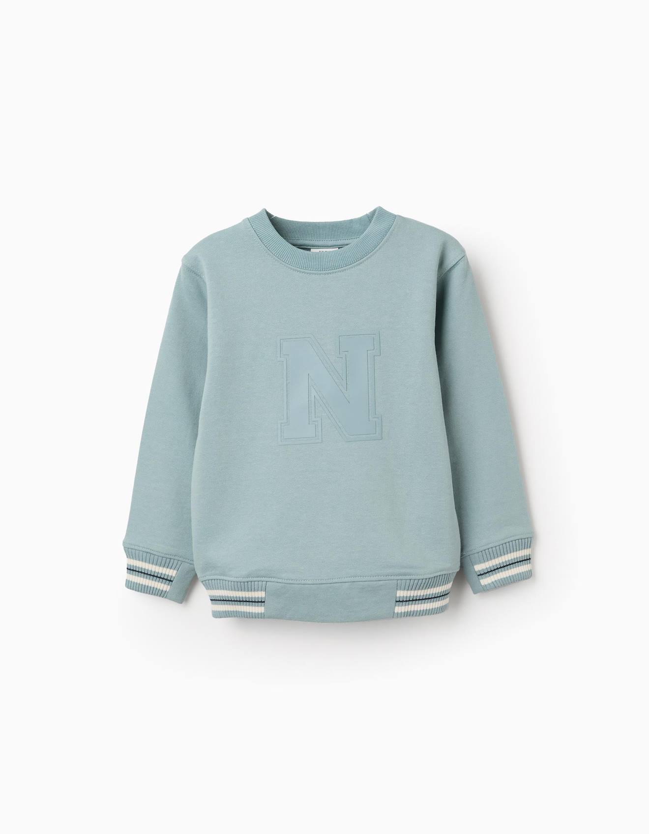Sweat En Coton Avec N En Relief Vert Clair 18 €