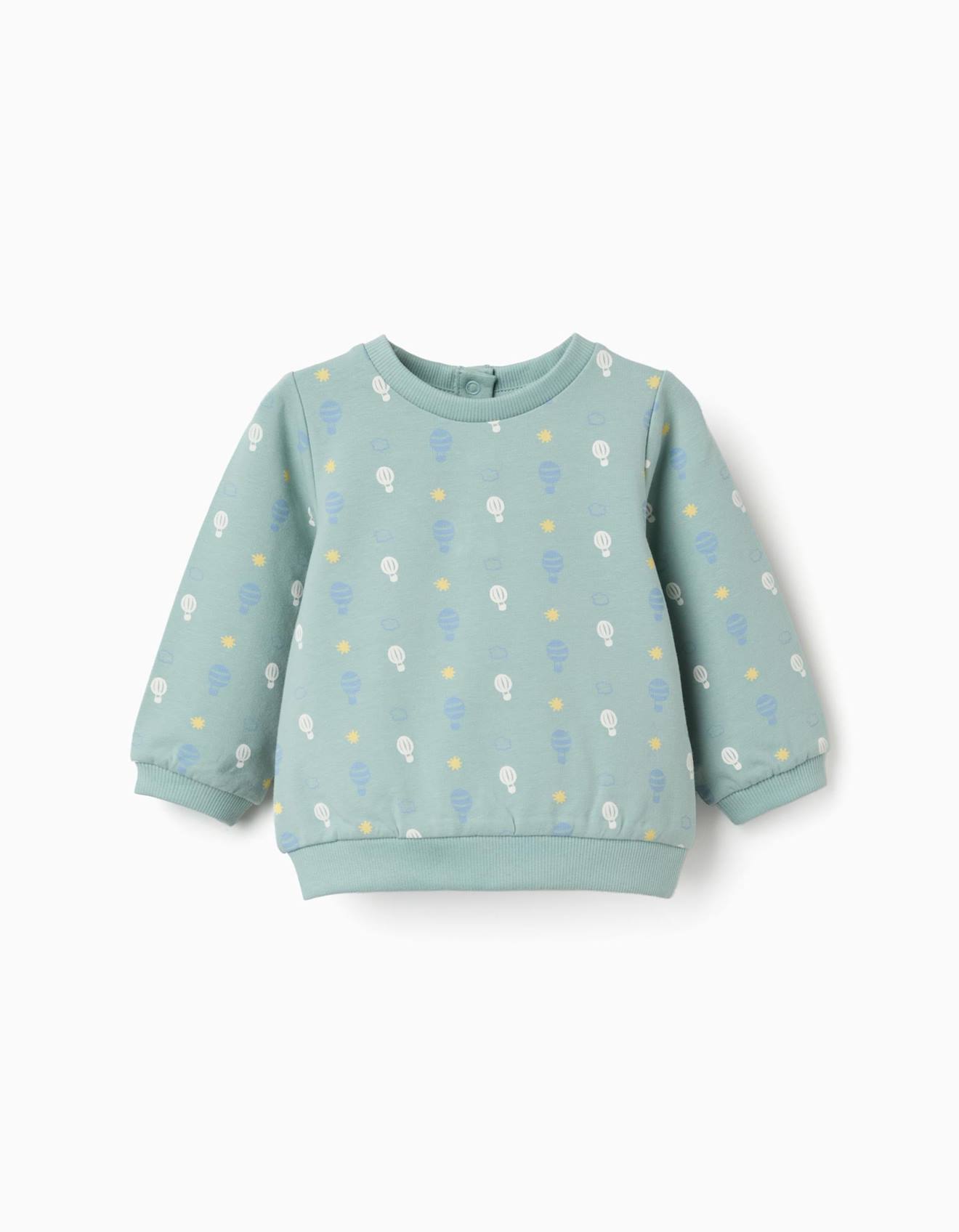Sweat En Coton Motif De Montgolfire Vert Clair 13 €
