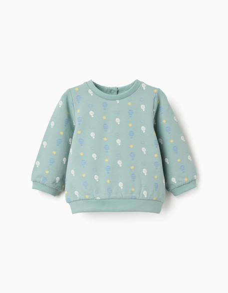 Bébé-Pull, gilet, sweat-Sweat en coton à motif de montgolfière