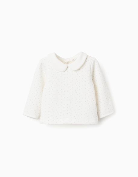 Bébé-Pull, gilet, sweat-Sweat-Sweat à doublure en peluche douce et pois