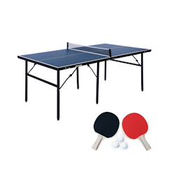 Jouet-Table de ping pong d'intérieur médium avec 2 raquettes et 3 balles