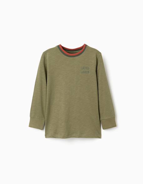T-shirt en coton à manches longues et broderie cactus garden  - vertbaudet enfant
