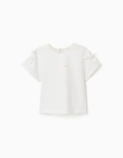 T-shirt avec imprimé et nœuds décoratifs  - vertbaudet enfant