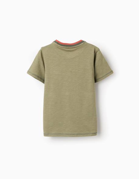 T-shirt en coton avec broderie cactus garden Vert foncé 2 - vertbaudet enfant 