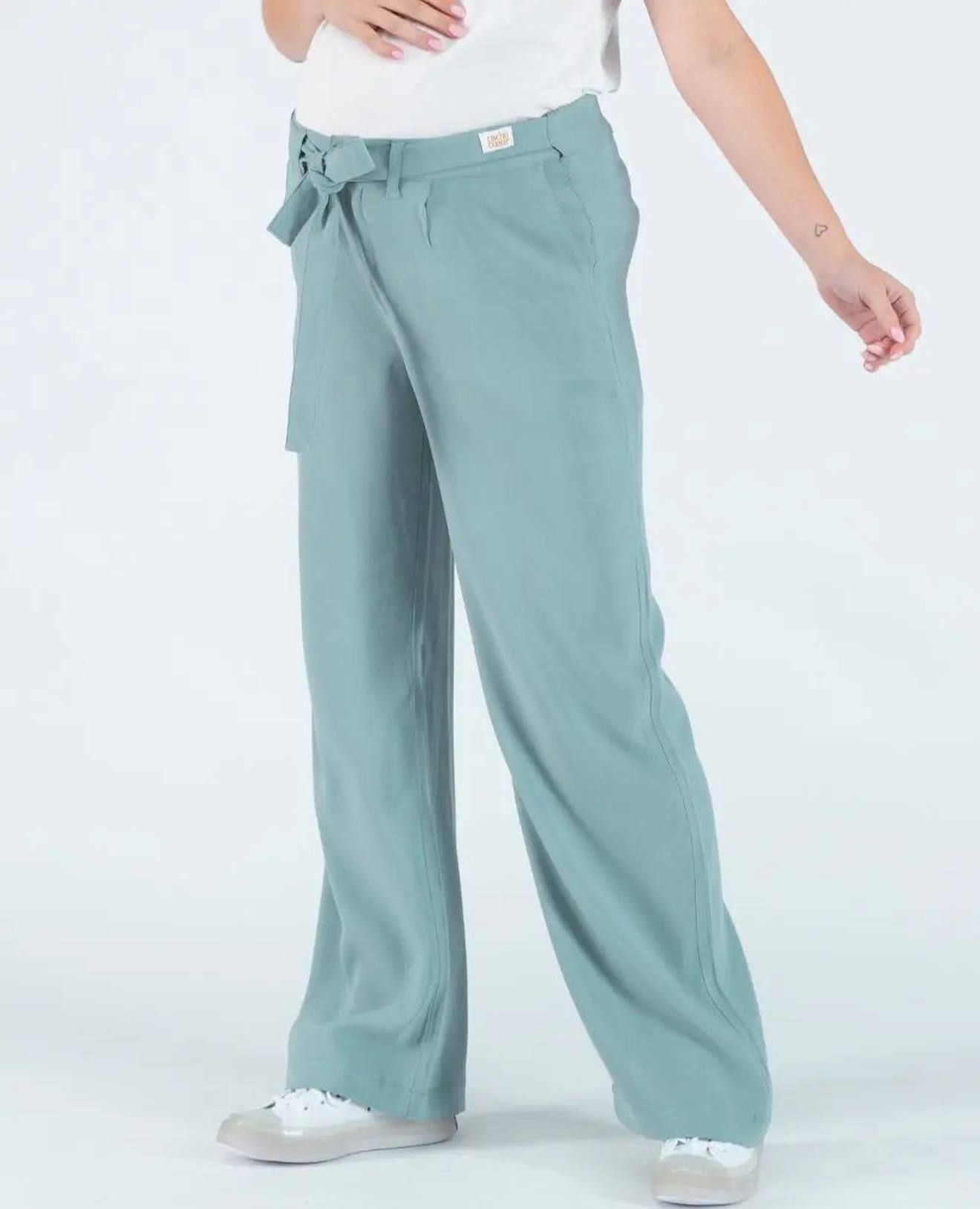 Pantalon Large De Grossesse Betty Sauge Pantalon Large De Grossesse Betty Sauge