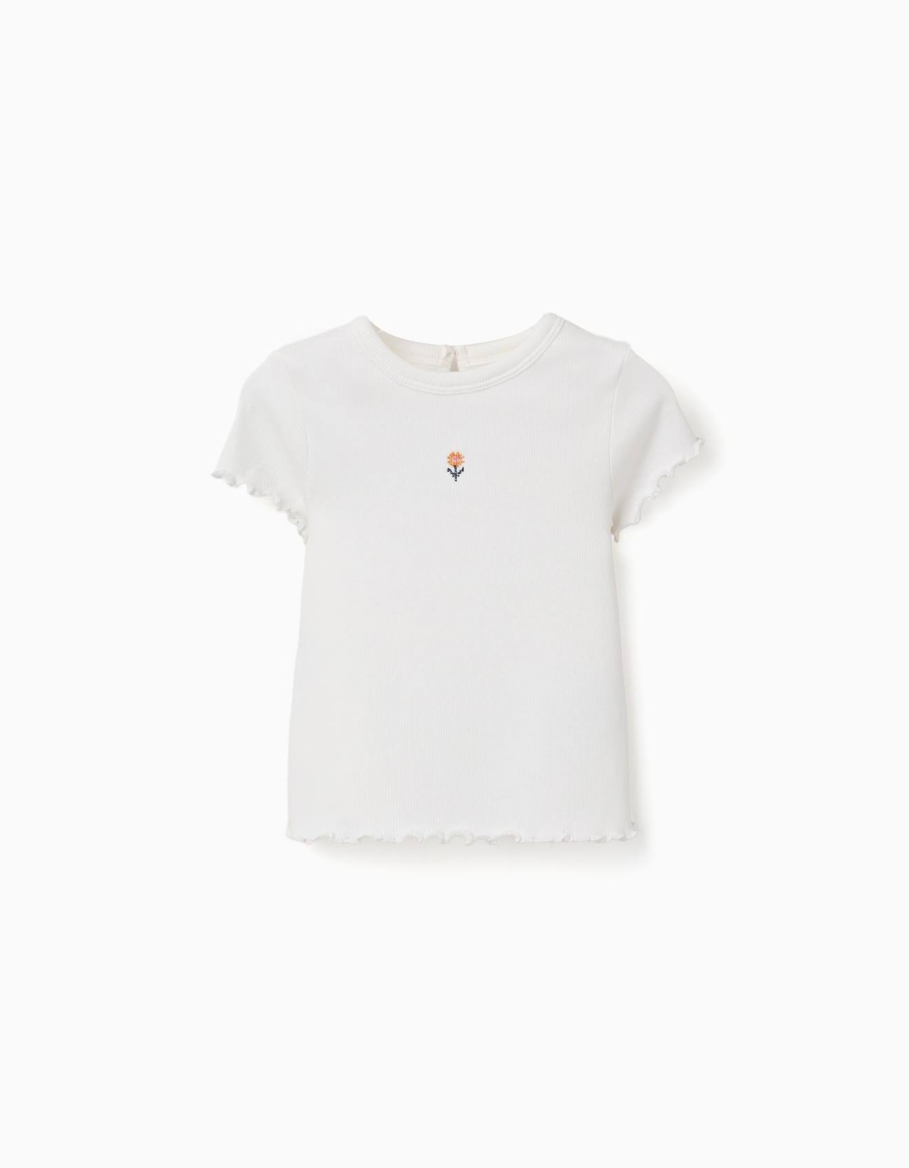 T-shirt Ctel Fleur Brode Beige Clair 10 €