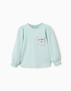 T-shirt en coton à manches longues avec poche  - vertbaudet enfant