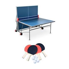 Jouet-Table de ping pong indoor, avec 4 raquettes et 6 balles, pour utilisation intérieure, sport tennis de table