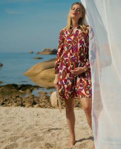 Vêtements de grossesse-Allaitement-Robe chemisier de grossesse et d'allaitement soledad