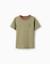 T-shirt en coton avec broderie cactus garden Vert foncé 1 - vertbaudet enfant 