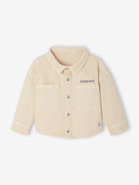 Surchemise bébé pressionnée sable+taupe 2 - vertbaudet enfant 