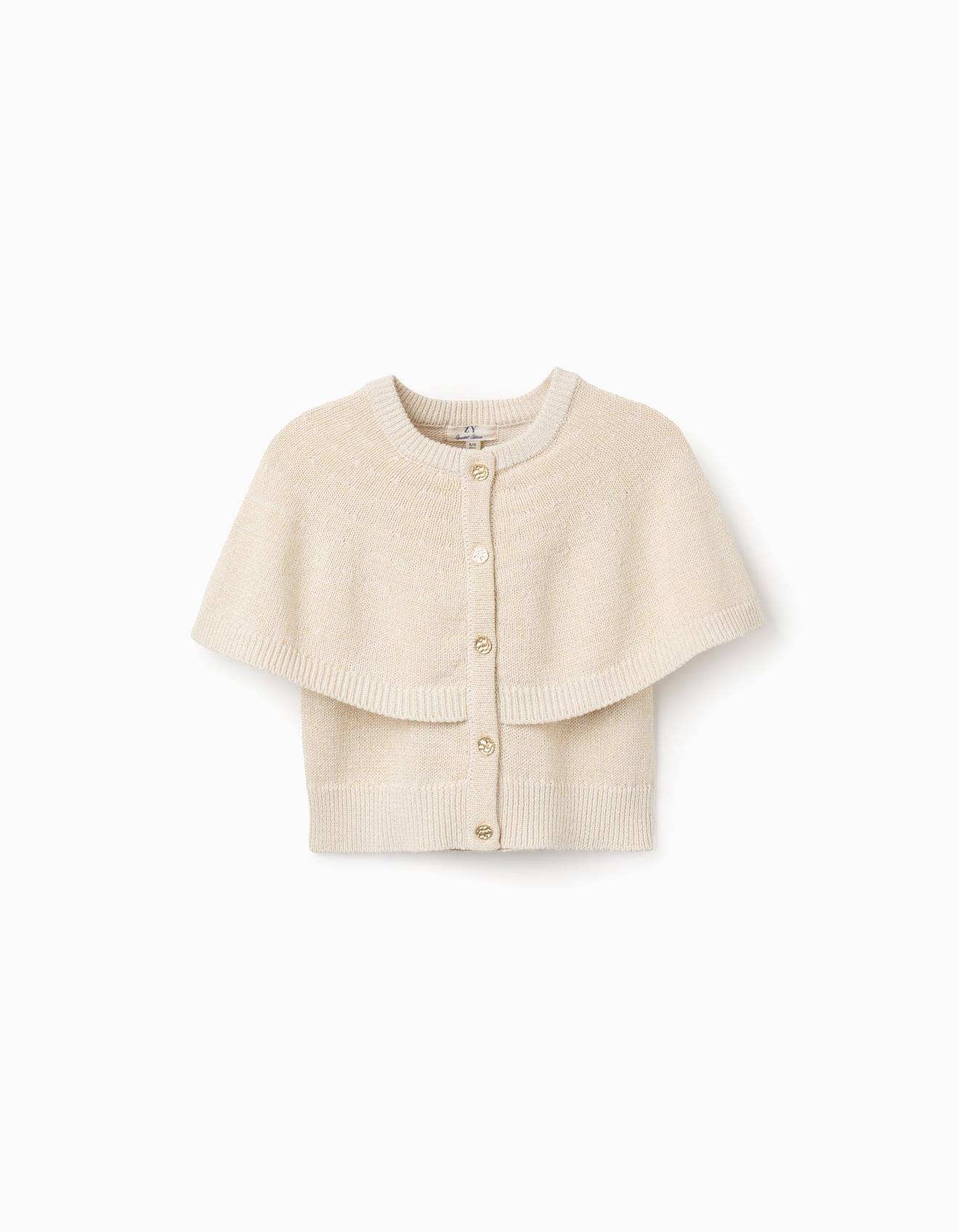 Cardigan En Maille Manches Cape Et Lurex Beige Clair 22 €