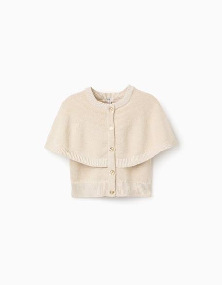 Fille-Cardigan en maille à manches cape et lurex