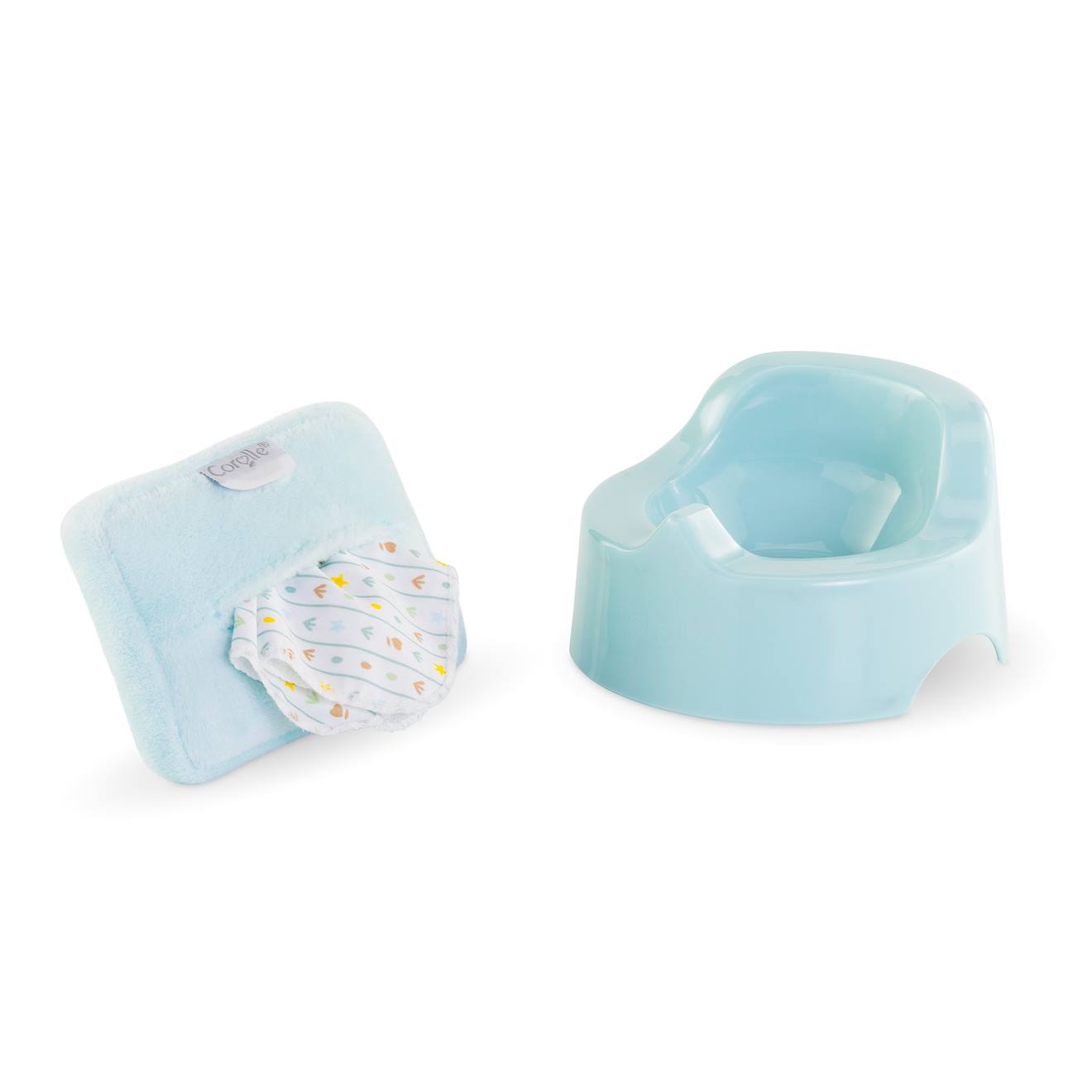 Pot & Lingette étoiles Pour Poupon 30 Et 36 Cm Bleu