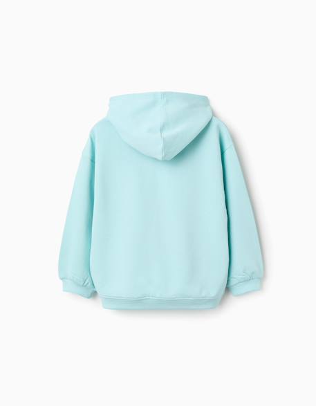 Sweat en coton à capuche et imprimé stitch Bleu clair 2 - vertbaudet enfant 