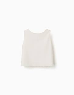 Blouse sans manches évasée à ourlet festonné  - vertbaudet enfant