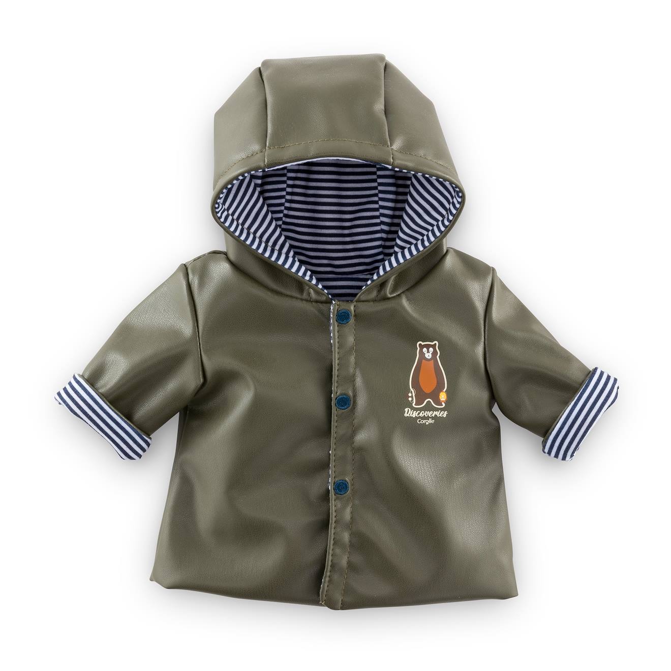 Ciré Réversible petit Explorateur Pour Poupon 30 Cm Kaki