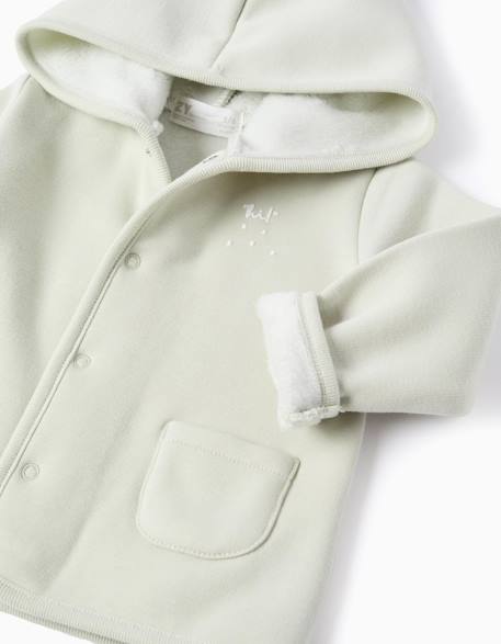 Veste à capuche avec doublure en peluche Vert clair 4 - vertbaudet enfant 
