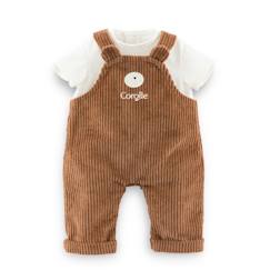 Jouet-T-shirt & salopette ours "petit explorateur" pour poupon 30 cm