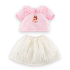 -T-shirt & jupe "petit explorateur" pour poupon 30 cm