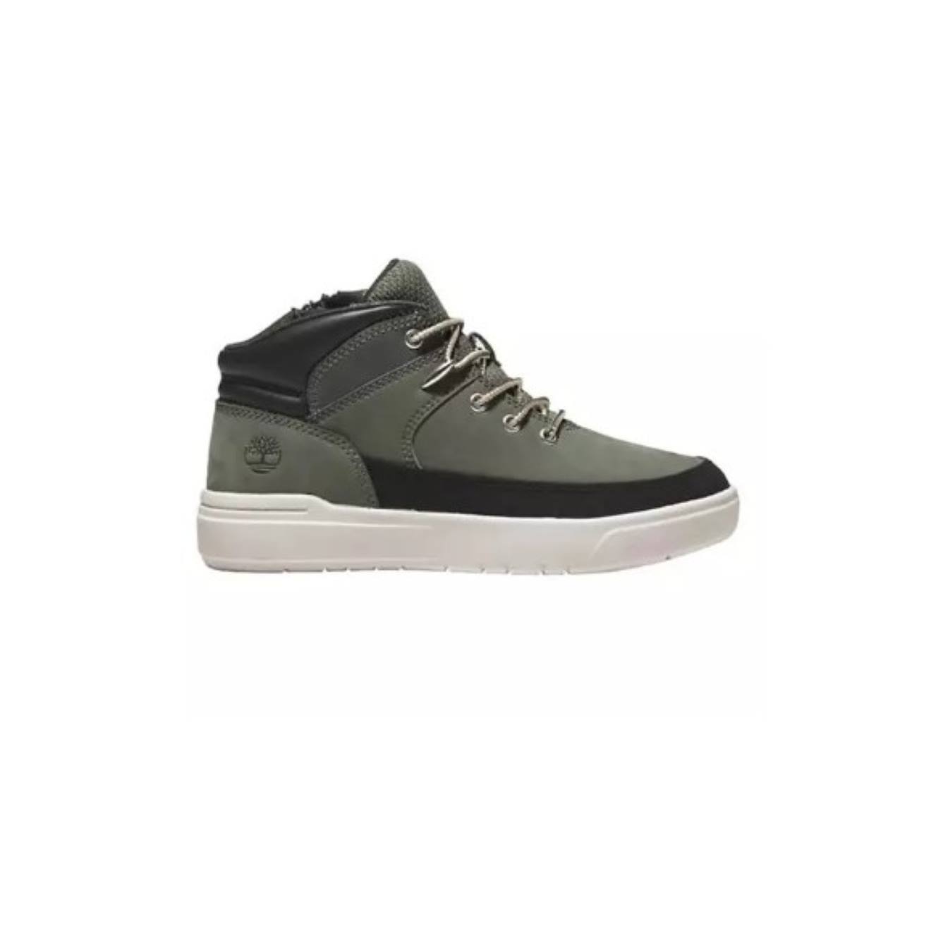 Baskets Cuir, Synthétique Seby Mid Lace Sneaker J Kaki