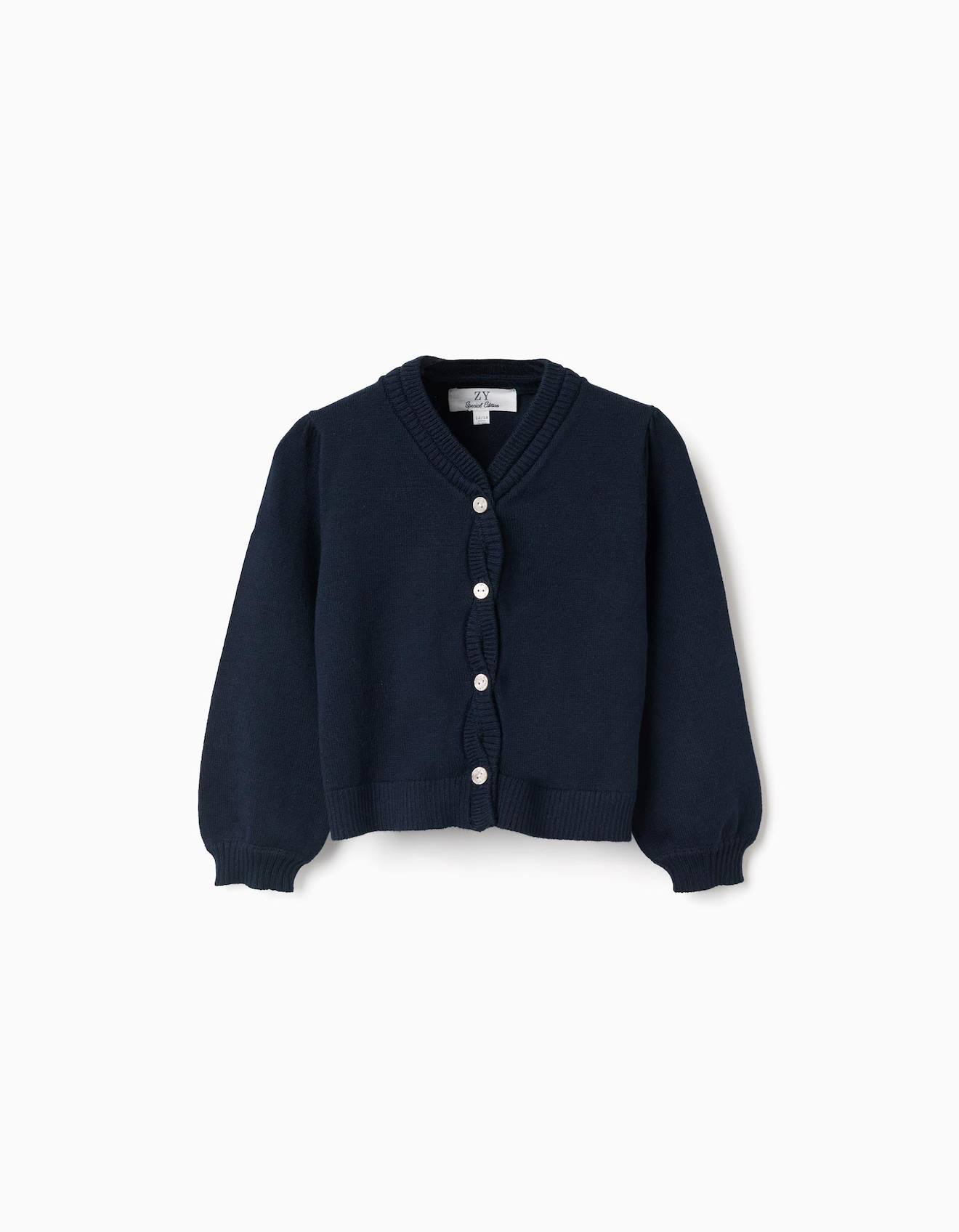 Cardigan En Maille Avec Détails Tressés Bleu