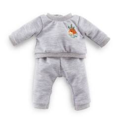 Jouet-Poupons et poupées-Jogging gris "petit explorateur" pour poupon 30 cm