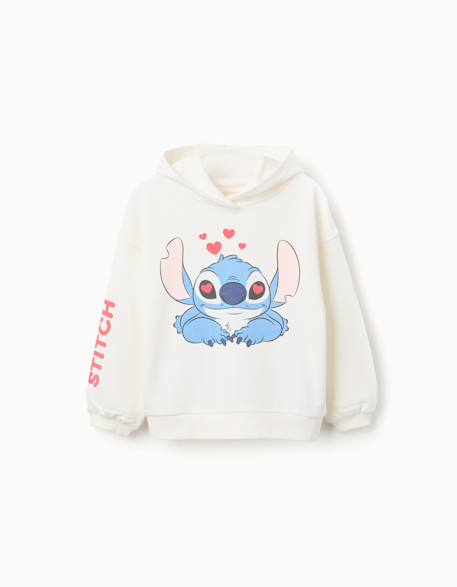 Sweat en coton peigné à capuche et imprimés stitch  - vertbaudet enfant