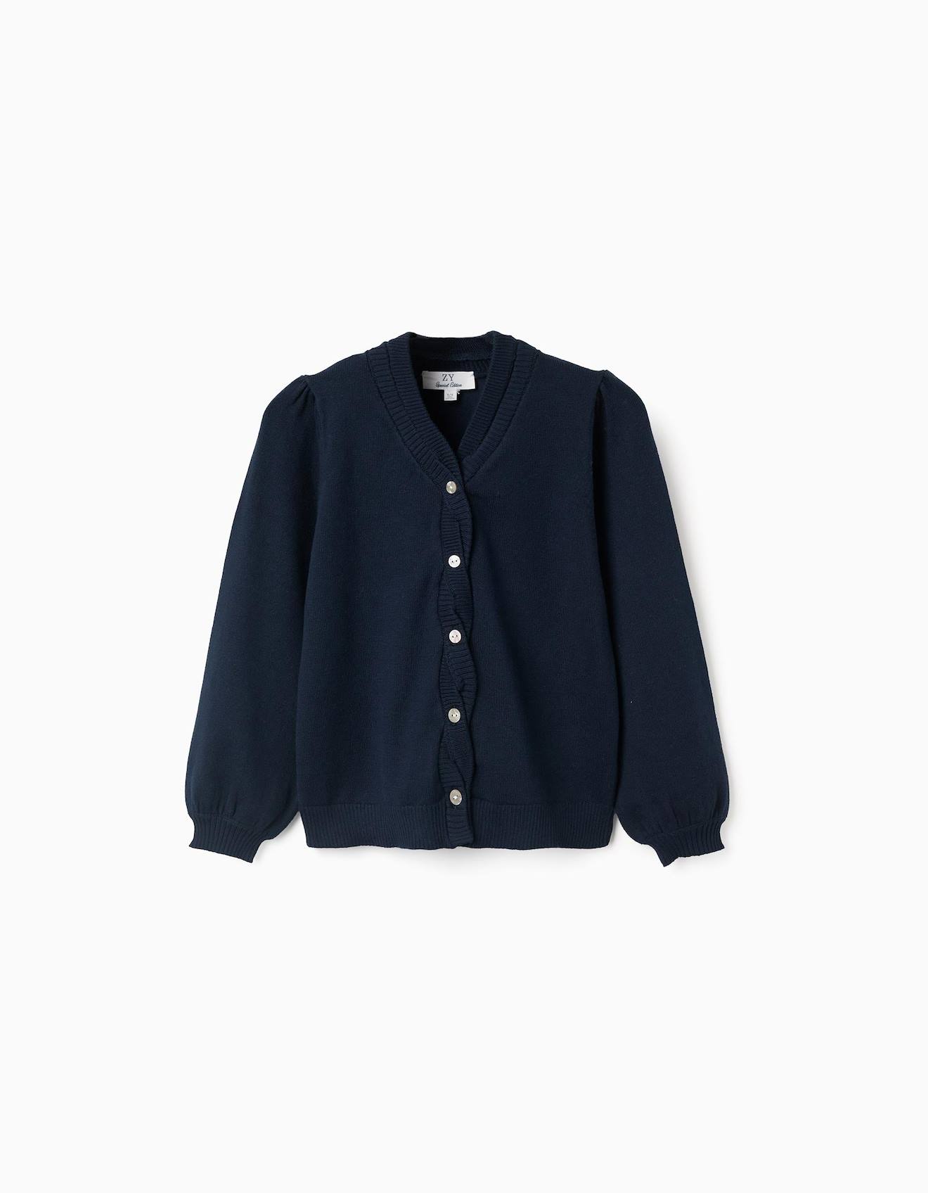 Cardigan En Maille Avec Dtails Tresss Bleu Fonc 17 €