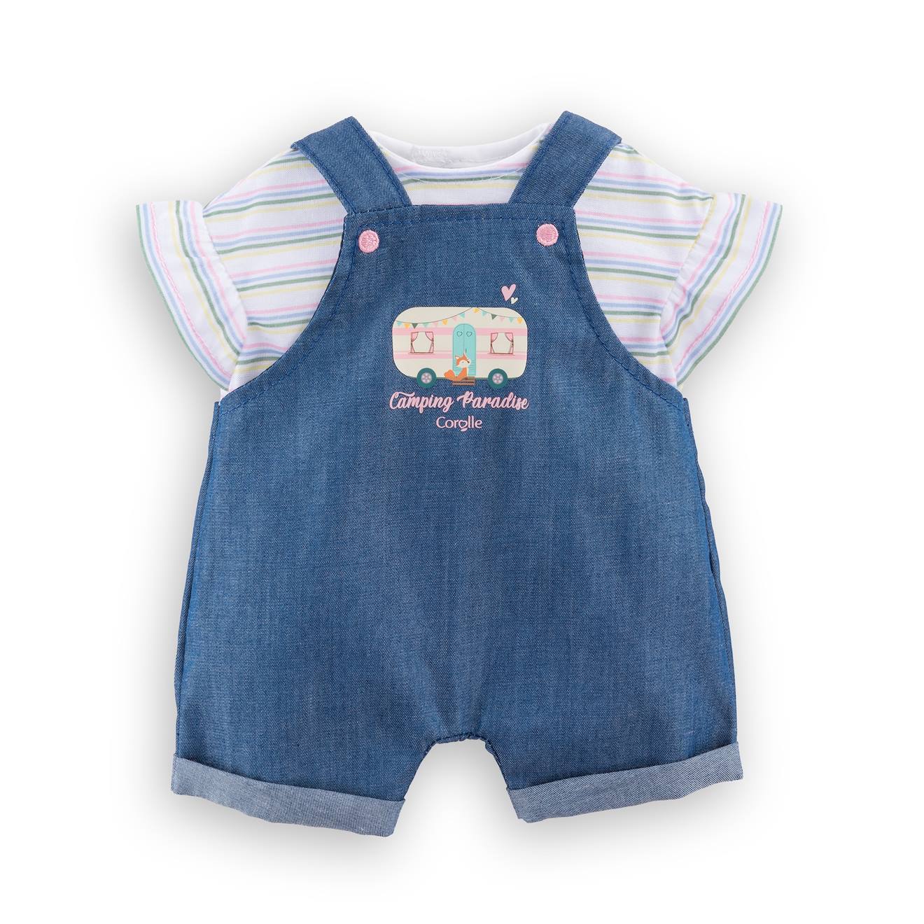Combishort & T-shirt petit Explorateur Pour Poupon 30 Cm Multicolore