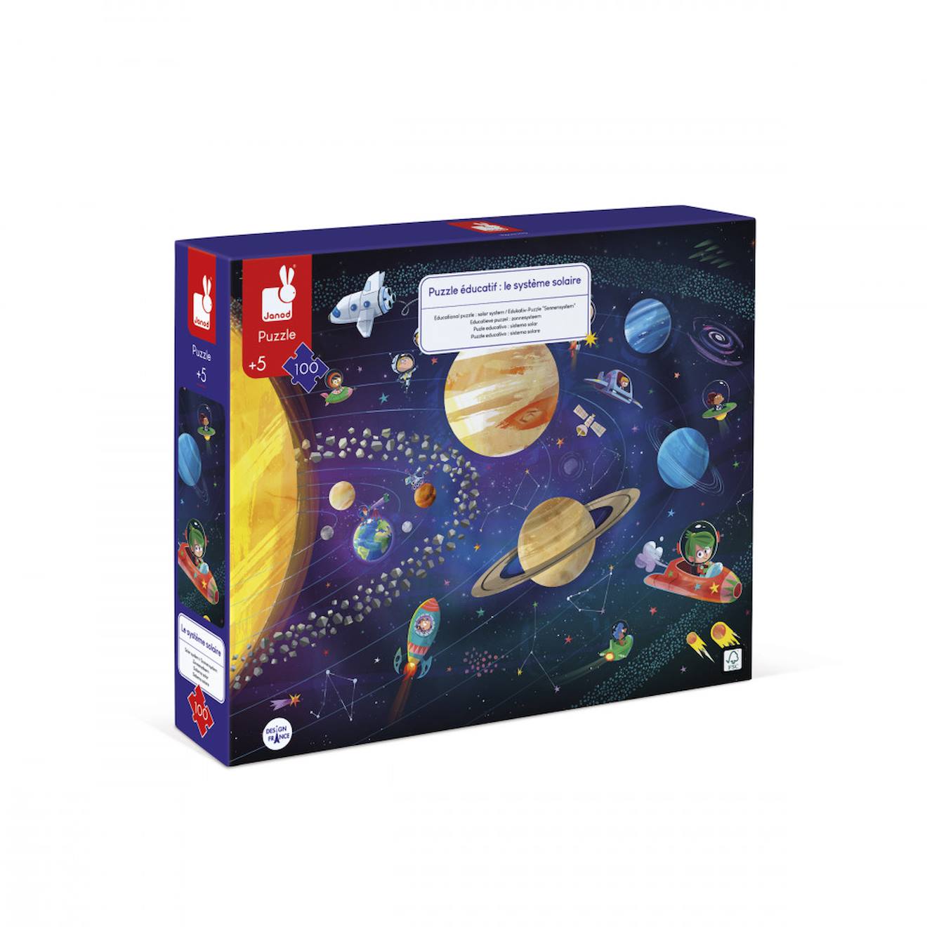 Puzzle Éducatif Système Solaire 100 Pcs Multicolore