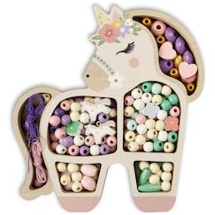 Jouet-Activités artistiques et musicales-Coffret créatif de bijoux enfant avec perles