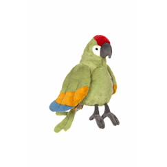 Jouet-Premier âge-Peluches-Peluche perroquet - vert, jaune, bleu, rouge et gris – 24 cm