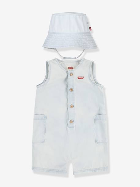 Bébé-Salopette, combinaison-Set denim combi et bob bébé Levi's 