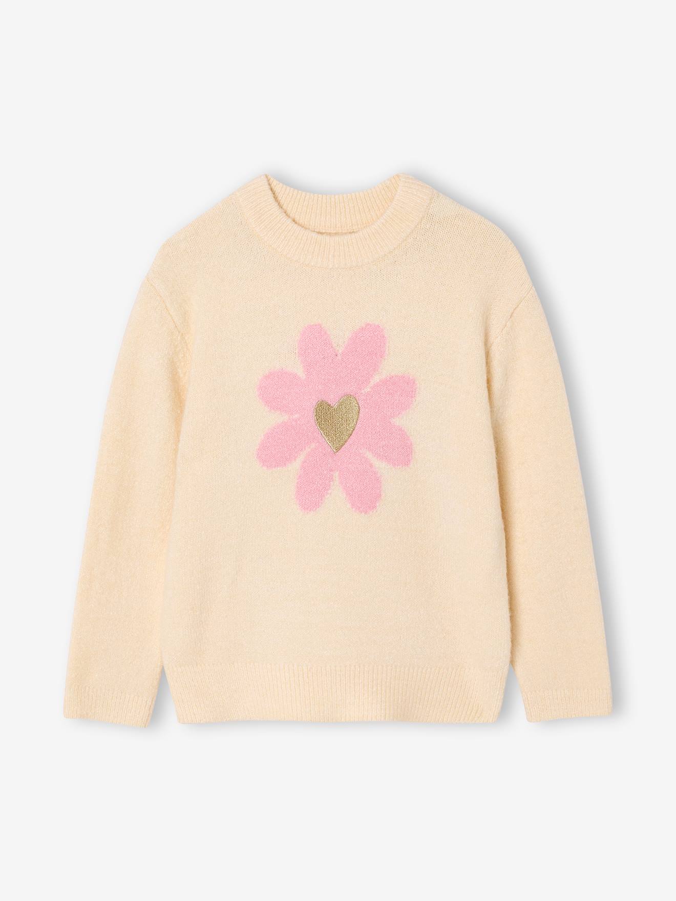 Pull fleurs vanille