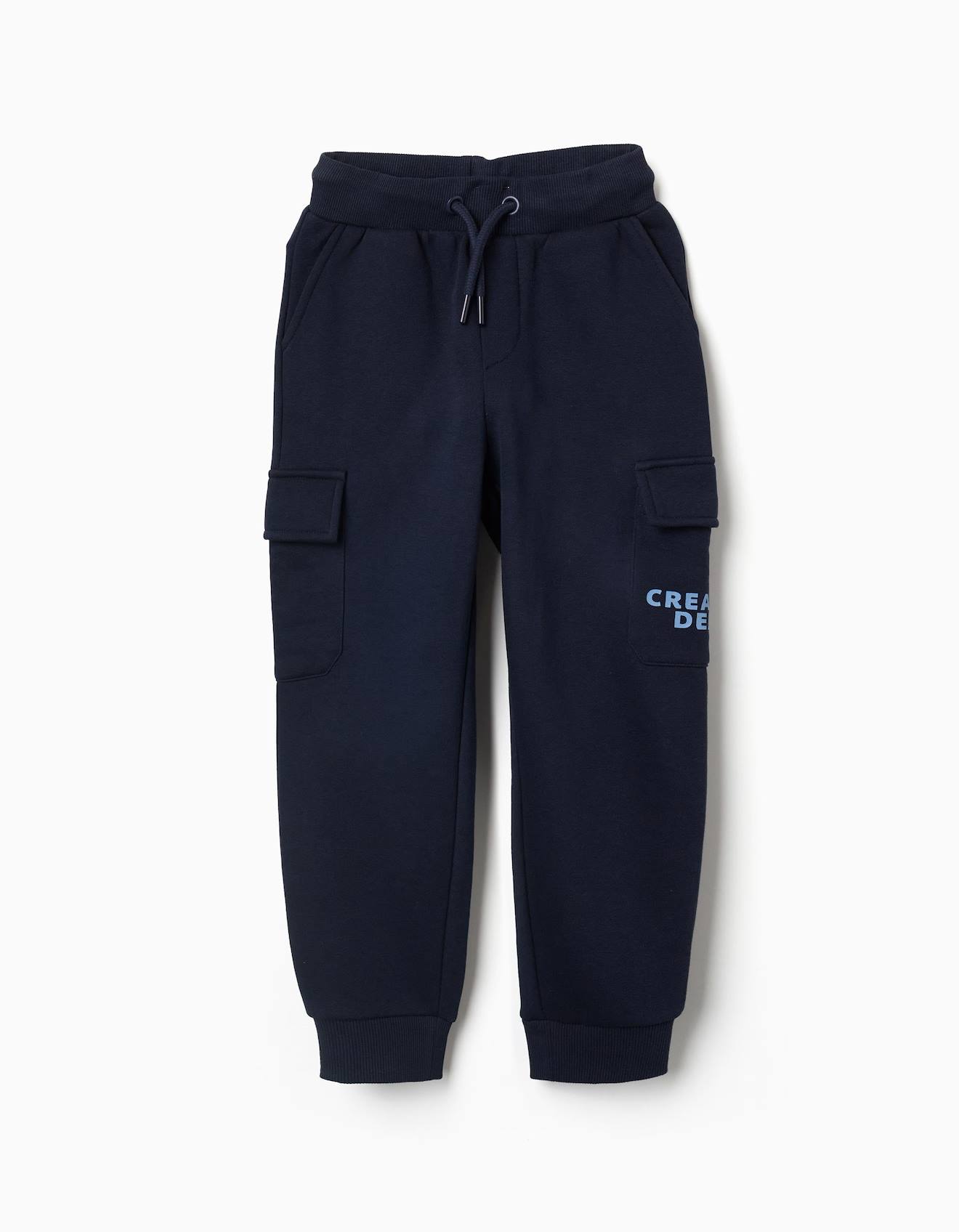 Pantalon De Jogging Cargo En Coton Peign Imprim No Rules Bleu Fonc 15$