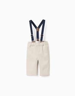 Bébé-Pantalon, jean-Pantalon en sergé à bretelles amovibles