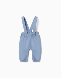 Bébé-Pantalon, jean-Pantalon en coton à texture gaufrée avec bretelles