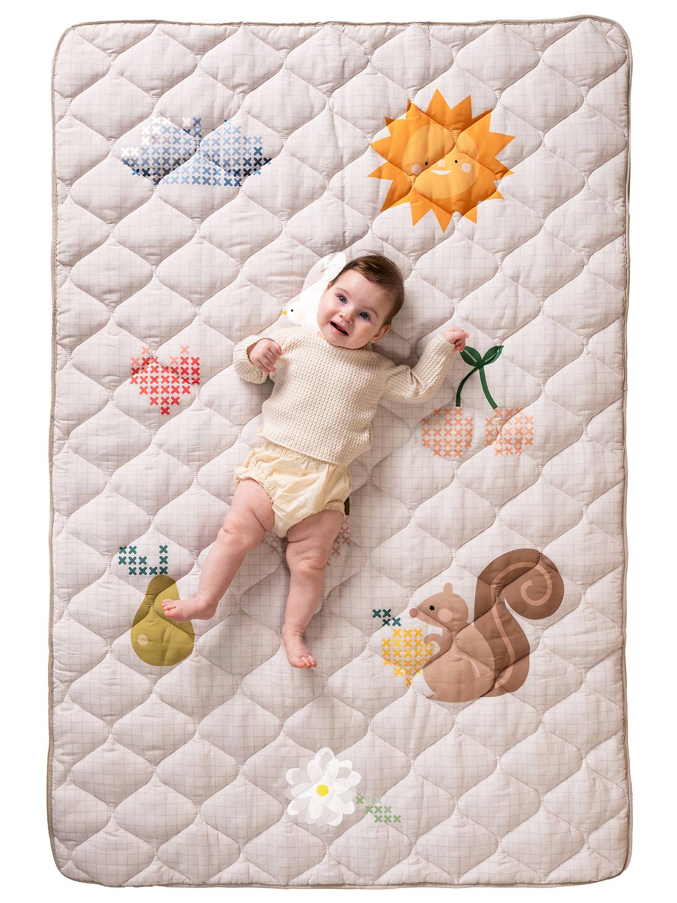 Tapis d'éveil matelassé XL multicolore