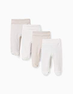 Bébé-Pantalon, jean-Lot de 4 pantalons à pieds en coton