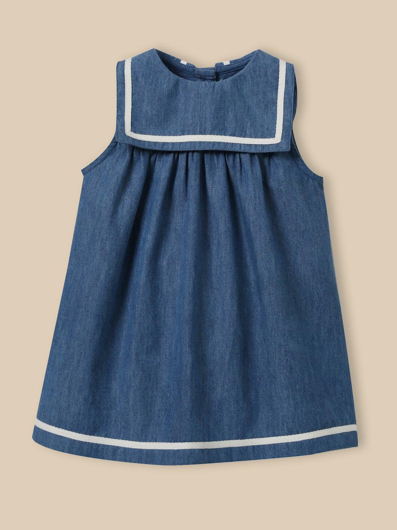 Robe En Denim Light Bébé Denim Bleu