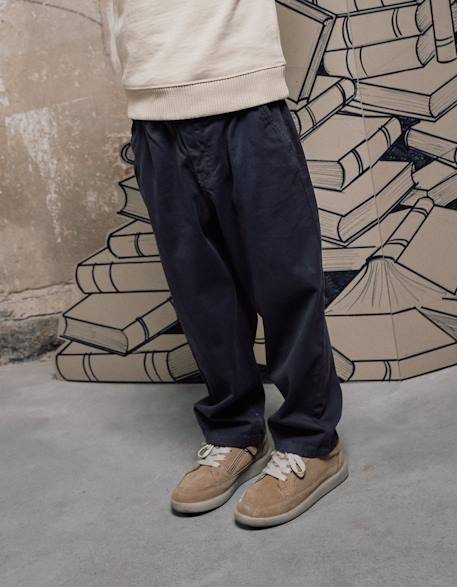 Garçon-Pantalon-Pantalon chino baggy en sergé b&s
