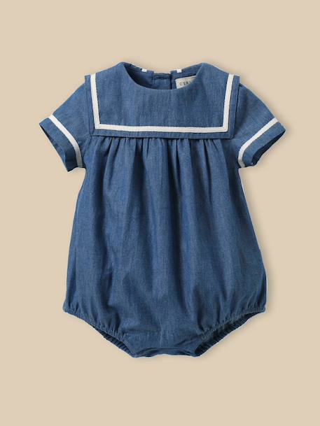 Barboteuse marin bébé Denim bleu 1 - vertbaudet enfant 